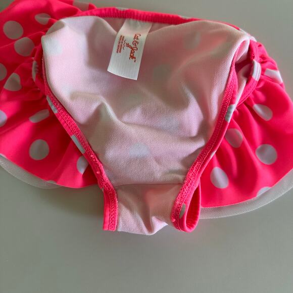 Cat & Jack Polka Dot Ruffle Swimsuit - Size 2T - Picture 3 of 7